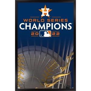 Trends International MLB Houston Astros - 2022 World Series Team Logo Framed Wall Poster Prints - 1 of 4