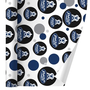 Ford Vintage V8 Logo Gift Wrap 30" x 72" - 1 of 4
