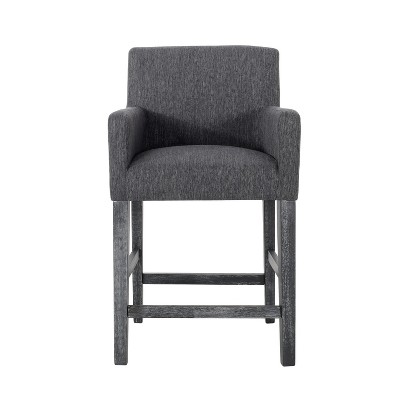 GDFStudio Chaparral Contemporary Fabric Upholstered Wood 26 inch Counter Stool