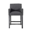 Set of 2 Bar Stool Upholstered Counter Stool Dining Chair Pub Stool -ModernLuxe - 4 of 4