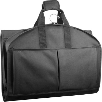 WallyBags 48" Deluxe Tri-Fold GarmenTote with Pockets - Black