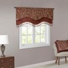 Classic Luxurious Paisley Motif Jacquard Weave Window Valance, Solid Faux Silk Flat Piping Detailed Valance for All Seasons - 4 of 4