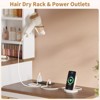 LED Vanity Desk with Mirror, 5 Drawers & 6 Shelves, Extendable Makeup Table w/ Power Outlet - for Bedroom - 3 of 4
