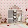 Infans Kids Costume Storage Closet Children Pretend Dresser w/Storage Bins Shelves Grey - 3 of 4