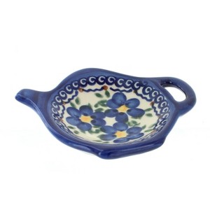 Blue Rose Polish Pottery 324 Vena Tea Bag Holder - 1 of 2