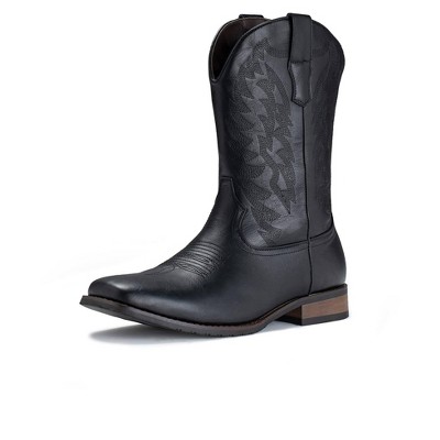 IUV Western Boots Wide Square Toe Western Retro Boot Black/Brown