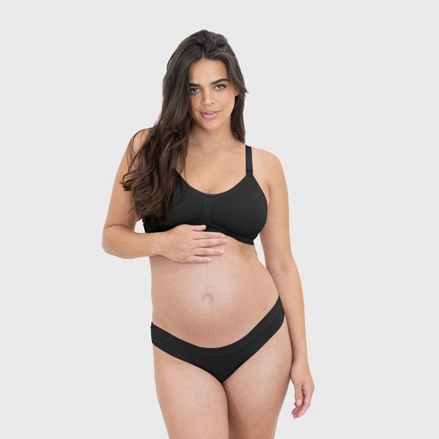 ElephANT Maternity stretchy pregnancy support underwear panties black /  beige
