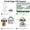 Big Dot of Happiness End Zone Football DIY Baby Shower or Birthday Party Clear Goodie Favor Bag Labels Candy Bags with Toppers Set of 24 - 3 of 4