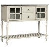Hostack Farmhouse Console Table with Bottom Shelf and Storage for Living Room, Antique Grey - 2 of 4