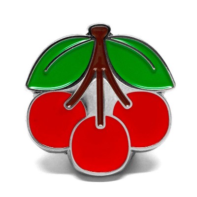 Mary Engelbreit Triple Cherry Enamel Art Pin