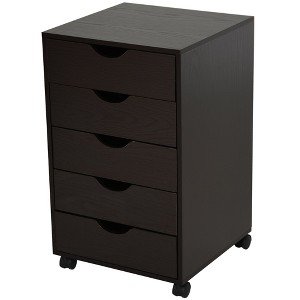 5 Drawer File Cabinet Storage Organizer Filing Cabinet with Nordic Minimalist Modern Style & Wheels - 1 of 4