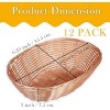 Aoibox 12 Pack Plastic Oval Basket, Empty Bread Basket Food Storage Basket Bulk, Plastic Wicker Baskets Bin for Kitchen Serving, Christmas Gifts - 2 of 4