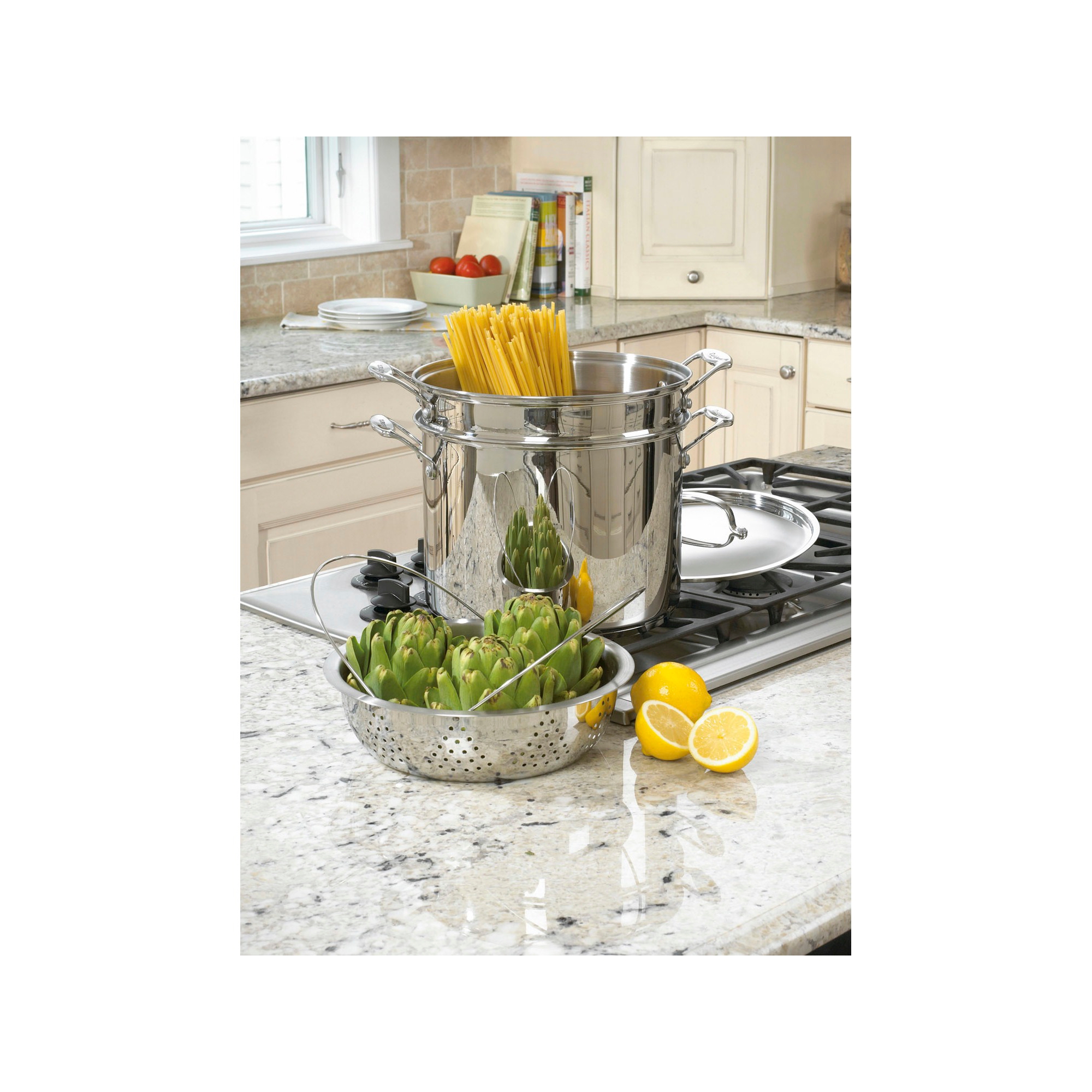 Cuisinart Chef's Classic 12qt Stainless Steel Pasta/Steamer Set - 77-412: Kitchen Cookware Set, Dishwasher-Safe