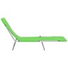 vidaXL 2x Folding Sun Lounger Steel and Fabric Garden Lounge Seat - Green - 4 of 4