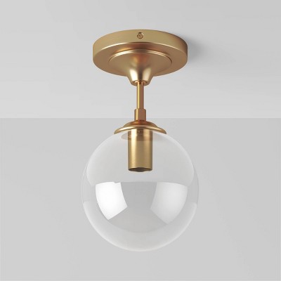 Geneva Collection Glass Semi Flush Mount Ceiling Globe Brass - Project 62™