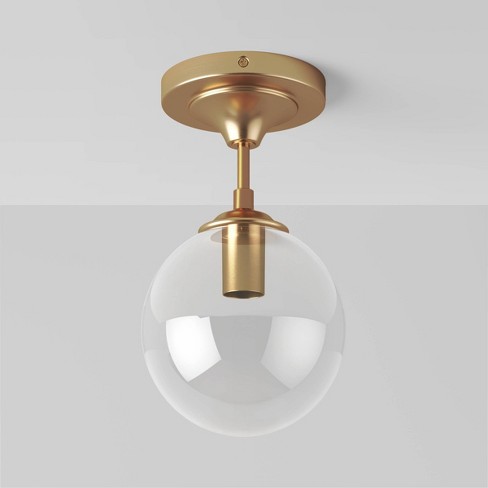 Brass semi flush online mount ceiling light