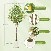 Artificial Lemon Tree Indoor, Pre-lit Potted Faux Lemon Tree with Fruit and Leaves, Lemon Plant with Lights for Home Decor Office Living Room - 2 of 4
