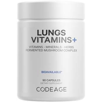 Codeage Lungs, Vitamin A, C, D, E, B6, Zinc, Magnesium, Organic Botanicals Supplement - 90ct