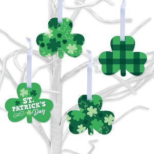 Big Dot of Happiness Shamrock St. Patrick's Day - Saint Paddy's Day Decorations - Tree Ornaments - Set of 12 - 1 of 4