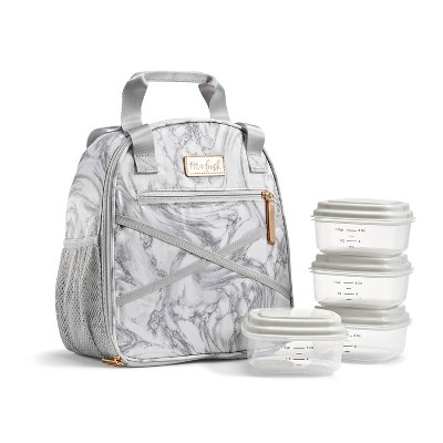 Fit and Fresh Downtown Designer Lunch Bag in Zebra with Ice 