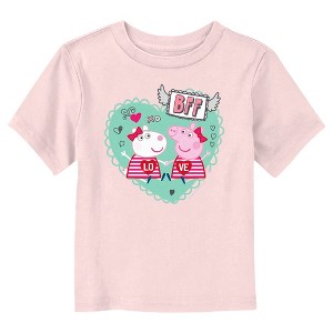 Toddler's Peppa Pig BFF Love Heart T-Shirt - 1 of 3