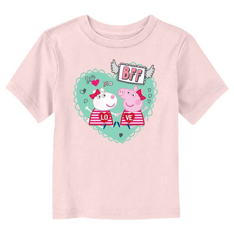 Toddler's Peppa Pig BFF Love Heart T-Shirt, 1 of 4