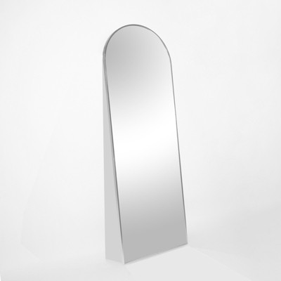 Vynxaria 71x27.5 Inch Black Metal Arch Stand Full-Length Mirror ¨C Whimsical Elegance for Modern Spaces