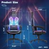 Bestier  Breathable Fabric Gaming Chair with RGB LED Lighting and Adjustable Armrests - 3 of 4