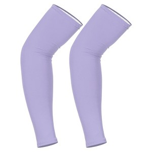Unique Bargains Nylon Breathable Sun Protection Compression Arm Sleeves 1 Pair - 1 of 4