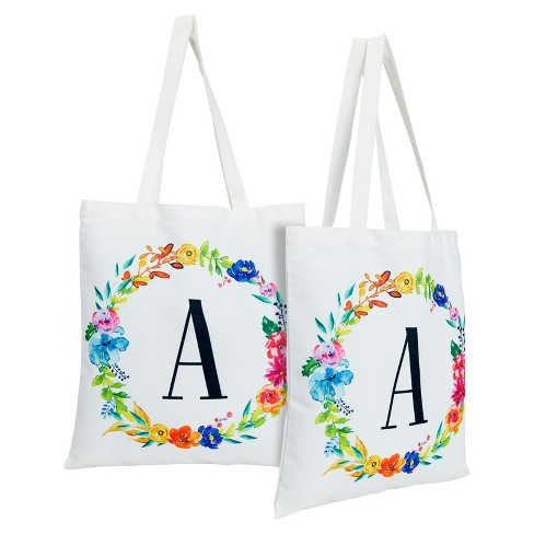 Okuna Outpost Set Of 2 Reusable Monogram Letter A Personalized