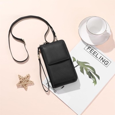 FATMOON Small Crossbody Cell Phone Purse for Women Leather Cellphone Bags Wallet Purses with Multi Card Slots