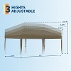 10x10/10x20 Pop Up Canopy Tent – Instant Setup Outdoor Gazebo with 1-Button Push, Portable Commercial Tent for Backyard, Camping, Beach & Parties - 4 of 4