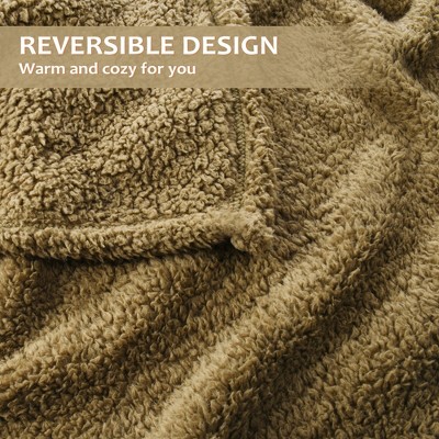 Green Sherpa Fleece Reversible Boys' Throw Blanket, 50"x60"