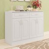 Hitow White Entryway Organizer Shoe Cabinet Classical Design Ample Storage Space - 2 of 4