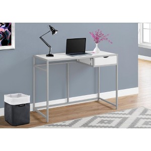 PAGED Simple Modern Computer Desk, 42" L Home Office Desk with Storage Drawer and Metal Legs for Office - 1 of 4