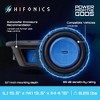 Hifonics 2 Pack ELITE 12 Inch Shallow Mount Car Subwoofer, Dual 4 Ohm Voice Coil Speaker 600 Watt Peak Power Mobile Amplifier, Black/Blue - 4 of 4