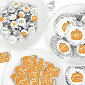 Big Dot of Happiness Little Pumpkin - Fall Birthday Party or Baby Shower Candy Favor Sticker Kit - 304 Pieces - 1 of 4