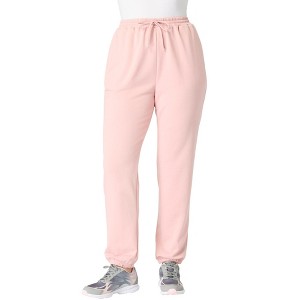 Roaman's Women's Plus Size Comfort+ Fleece Slim Leg Jogger - 1 of 2