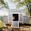 Akoasm 57.87 in. W Large Wooden Outdoor Chicken Coop with Side Egg Boxes-Gray - 2 of 4