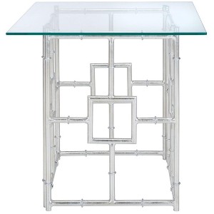 Dermot Accent Table - FOX2518A - Silver/Clear - Safavieh Couture - 1 of 4