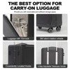 ZACHVO 20-Inch Aluminum Carry-On Luggage, 22×14×9 Airline-Approved Hardshell Suitcase with Front Compartment, Spinner Wheels, TSA Lock – Grey - 3 of 4