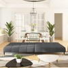 vidaXL 2-Seater Sofa Bed Dark Gray Velvet - 3 of 4