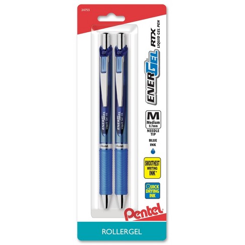 mil millones moverse exposición Pentel Energel Deluxe 2ct Blue Medium Tip Gel Ink Pen : Target
