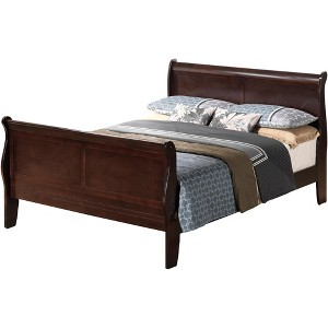 Passion Furniture Louis Philippe Queen Sleigh Bed with High Footboard - 1 of 4