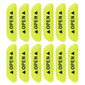 Unique Bargains Car Door Open Sign Reflective Stickers 12 Pcs - 1 of 4
