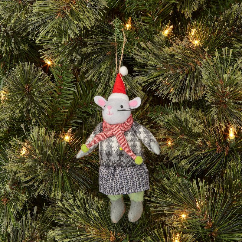 Dressed Mouse with Pink Scarf Christmas Tree Ornament - Wondershop&#8482;, 2 of 4