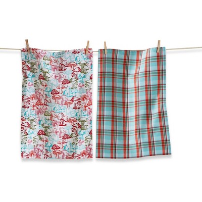 tag Woodcut Mushroom Dishtowel S2