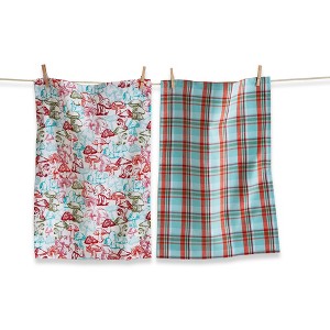 tag Woodcut Mushroom Dishtowel Set - Multicolor Cotton Kitchen Towels, Machine Washable, 26" x 18" for Everyday Use - 1 of 2