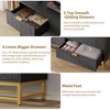 7 Drawer Dresser for Bedroom, 53.5" Wide Chest of Drawers with Golden Metal Handle & Legs, Modern Dresser Organizer TV Stand for Living Room Entryway - 4 of 4