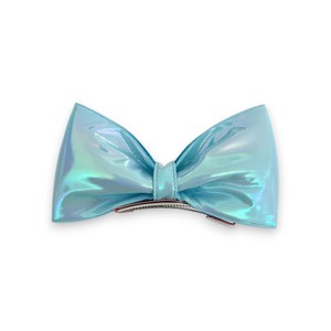 Summer Crystal - Vegan Leather Top Bow Hair Clip - 1 Pack - 1 of 4